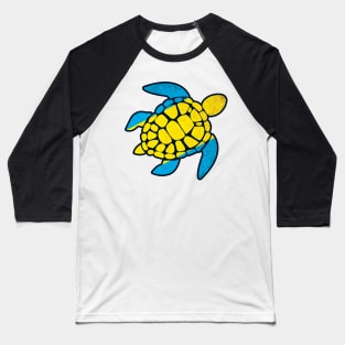 Sea Turtle Bahamas Flag Plastic Free Save The Sea Colorful Rainbow Turtles Baseball T-Shirt